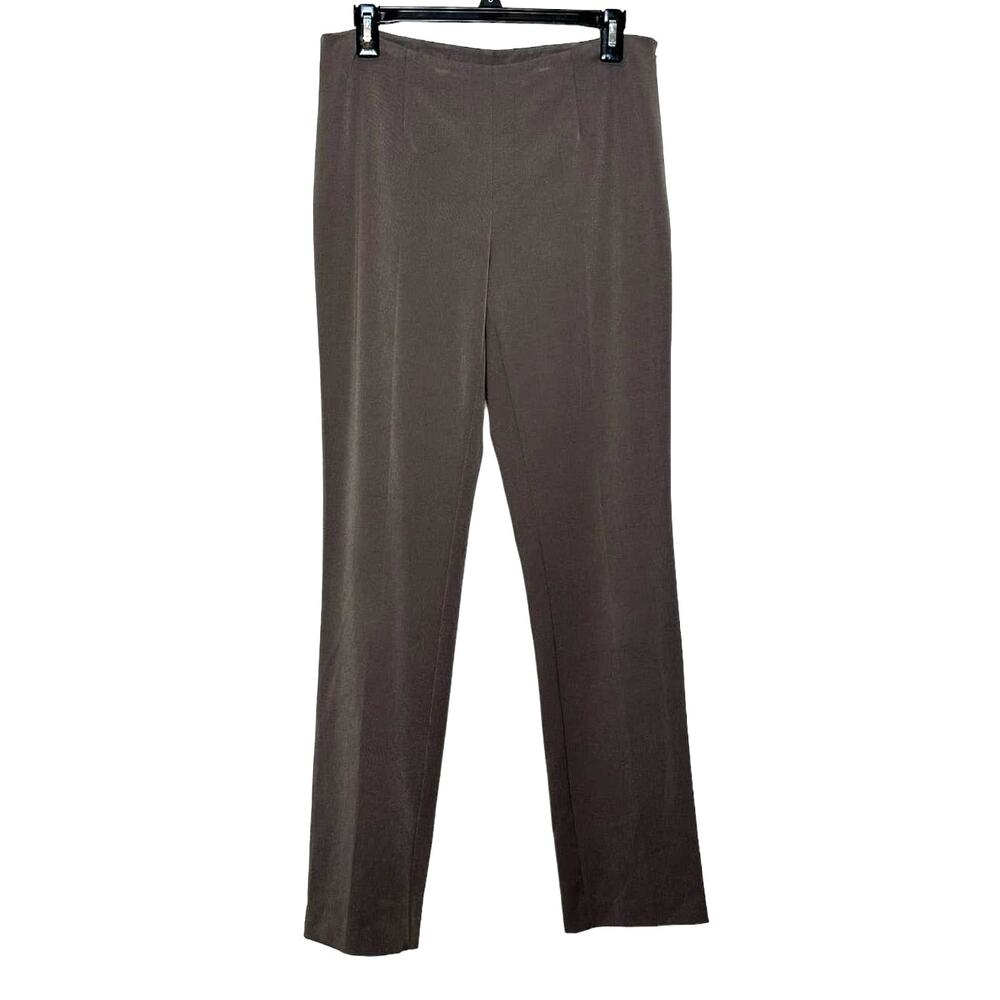 Chico's tan brown straight legs flat front pants size 0 - small
